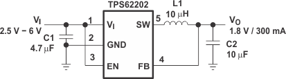 TPS62200 TPS62201 TPS62202 TPS62203 TPS62204 TPS62205 TPS62207 TPS62208 ta_output_lvs417.gif