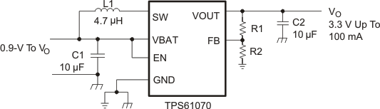 TPS61070 TPS61071 TPS61072 TPS61073 typ_app_fp_lvs510.gif