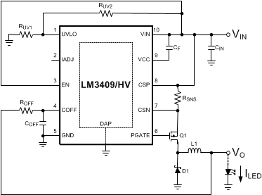 LM3409 LM3409-Q1 LM3409HV LM3409HV-Q1 30085601.gif