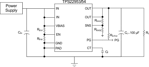 TPS22954 TPS22953 Typical_Application.gif